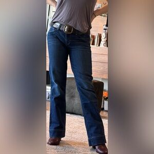 PAIGE The Penny Modern Bootcut Jean Dark Blue 28 Short Like New